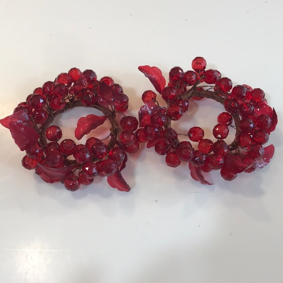 Red Candle Rings Accents | Gorgeous Candle Rings Or Napkin Holders | Poshmark